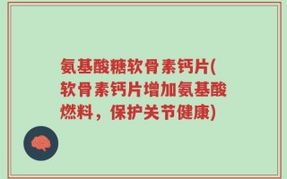 氨基酸糖软骨素钙片(软骨素钙片增加氨基酸燃料，保护关节健康)