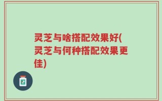 灵芝与啥搭配效果好(灵芝与何种搭配效果更佳)