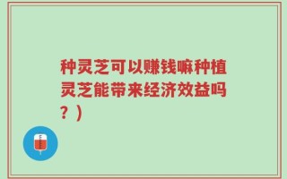 种灵芝可以赚钱嘛种植灵芝能带来经济效益吗？)