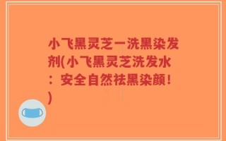 小飞黑灵芝一洗黑染发剂(小飞黑灵芝洗发水：安全自然祛黑染颜！)