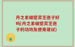 丹之素破壁灵芝孢子好吗(丹之素破壁灵芝孢子的功效及使用建议)