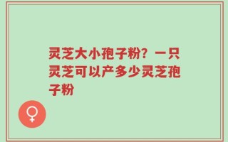 灵芝大小孢子粉？一只灵芝可以产多少灵芝孢子粉