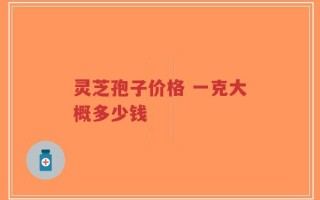 灵芝孢子价格 一克大概多少钱