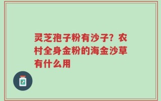灵芝孢子粉有沙子？农村全身金粉的海金沙草有什么用