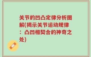 关节的凹凸定律分析图解(揭示关节运动规律：凸凹相契合的神奇之处)