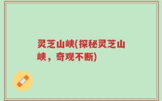 灵芝山峡(探秘灵芝山峡，奇观不断)