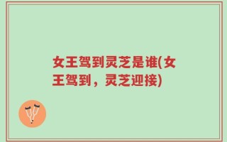 女王驾到灵芝是谁(女王驾到，灵芝迎接)