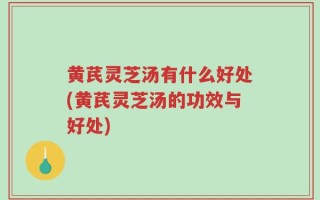 黄芪灵芝汤有什么好处(黄芪灵芝汤的功效与好处)