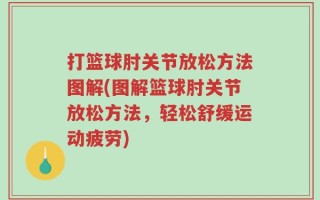 打篮球肘关节放松方法图解(图解篮球肘关节放松方法，轻松舒缓运动疲劳)