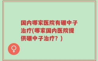 国内哪家医院有硼中子治疗(哪家国内医院提供硼中子治疗？)