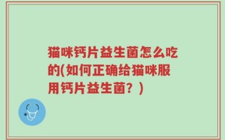 猫咪钙片益生菌怎么吃的(如何正确给猫咪服用钙片益生菌？)