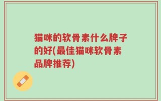 猫咪的软骨素什么牌子的好(最佳猫咪软骨素品牌推荐)