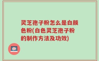 灵芝孢子粉怎么是白颜色粉(白色灵芝孢子粉的制作方法及功效)