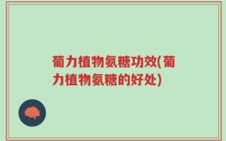 葡力植物氨糖功效(葡力植物氨糖的好处)