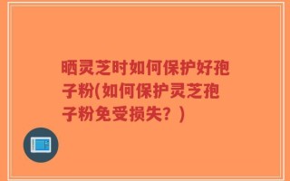 晒灵芝时如何保护好孢子粉(如何保护灵芝孢子粉免受损失？)