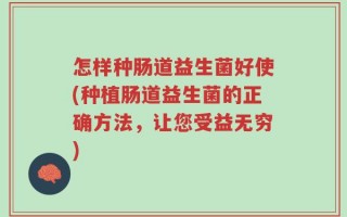怎样种肠道益生菌好使(种植肠道益生菌的正确方法，让您受益无穷)
