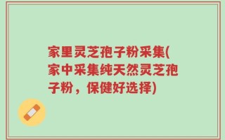 家里灵芝孢子粉采集(家中采集纯天然灵芝孢子粉，保健好选择)