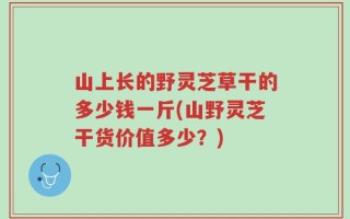 山上长的野灵芝草干的多少钱一斤(山野灵芝干货价值多少？)