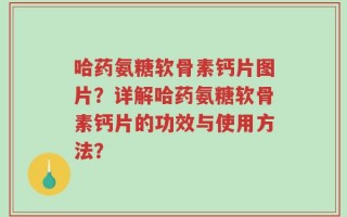 哈药氨糖软骨素钙片图片？详解哈药氨糖软骨素钙片的功效与使用方法？