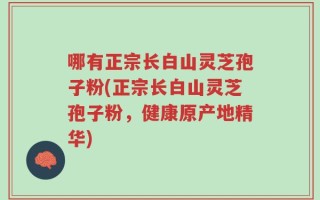 哪有正宗长白山灵芝孢子粉(正宗长白山灵芝孢子粉，健康原产地精华)