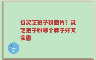 谷灵芝孢子粉图片？灵芝孢子粉哪个牌子好又实惠