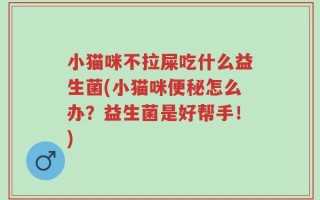 小猫咪不拉屎吃什么益生菌(小猫咪便秘怎么办？益生菌是好帮手！)
