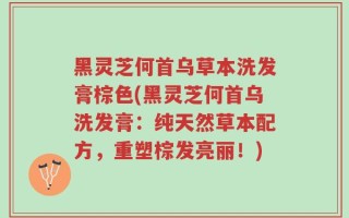 黑灵芝何首乌草本洗发膏棕色(黑灵芝何首乌洗发膏：纯天然草本配方，重塑棕发亮丽！)