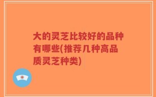 大的灵芝比较好的品种有哪些(推荐几种高品质灵芝种类)