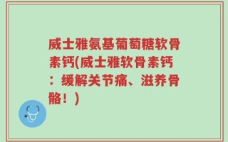 威士雅氨基葡萄糖软骨素钙(威士雅软骨素钙：缓解关节痛、滋养骨骼！)