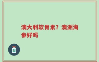 澳大利软骨素？澳洲海参好吗