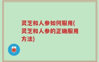灵芝和人参如何服用(灵芝和人参的正确服用方法)