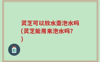 灵芝可以放水壶泡水吗(灵芝能用来泡水吗？)