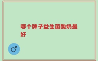哪个牌子益生菌酸奶最好