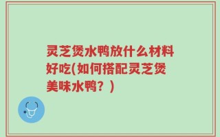 灵芝煲水鸭放什么材料好吃(如何搭配灵芝煲美味水鸭？)