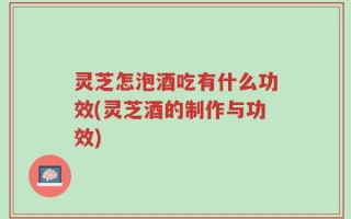 灵芝怎泡酒吃有什么功效(灵芝酒的制作与功效)