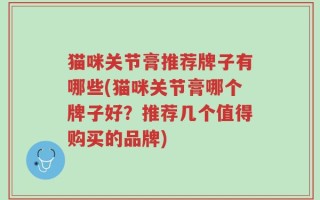 猫咪关节膏推荐牌子有哪些(猫咪关节膏哪个牌子好？推荐几个值得购买的品牌)