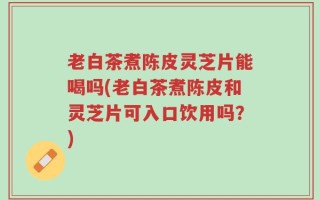 老白茶煮陈皮灵芝片能喝吗(老白茶煮陈皮和灵芝片可入口饮用吗？)