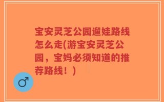 宝安灵芝公园遛娃路线怎么走(游宝安灵芝公园，宝妈必须知道的推荐路线！)
