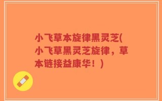 小飞草本旋律黑灵芝(小飞草黑灵芝旋律，草本链接益康华！)