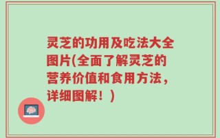 灵芝的功用及吃法大全图片(全面了解灵芝的营养价值和食用方法，详细图解！)