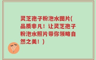 灵芝孢子粉泡水图片(品质非凡！让灵芝孢子粉泡水照片带你领略自然之美！)