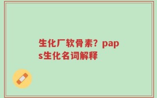生化厂软骨素？paps生化名词解释
