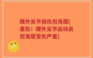 踝外关节损伤倪海厦(重伤！踝外关节运动员倪海厦受伤严重)