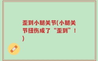 歪到小腿关节(小腿关节扭伤成了“歪到”！)