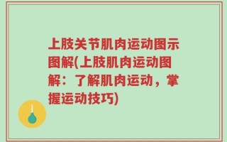 上肢关节肌肉运动图示图解(上肢肌肉运动图解：了解肌肉运动，掌握运动技巧)