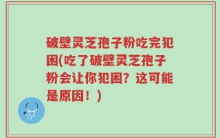 破壁灵芝孢子粉吃完犯困(吃了破壁灵芝孢子粉会让你犯困？这可能是原因！)