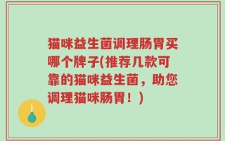 猫咪益生菌调理肠胃买哪个牌子(推荐几款可靠的猫咪益生菌，助您调理猫咪肠胃！)