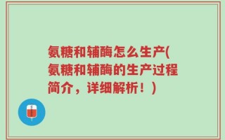 氨糖和辅酶怎么生产(氨糖和辅酶的生产过程简介，详细解析！)