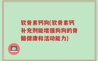 软骨素钙狗(软骨素钙补充剂能增强狗狗的骨骼健康和活动能力)