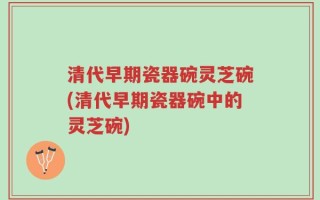 清代早期瓷器碗灵芝碗(清代早期瓷器碗中的灵芝碗)